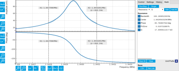 Frequency Sweep with LabOne