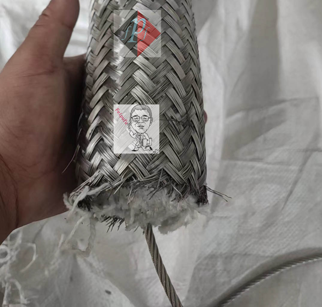 不锈钢丝包覆陶瓷纤维盘根编绳
