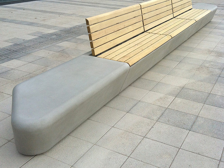 街道广场清水混凝土长凳