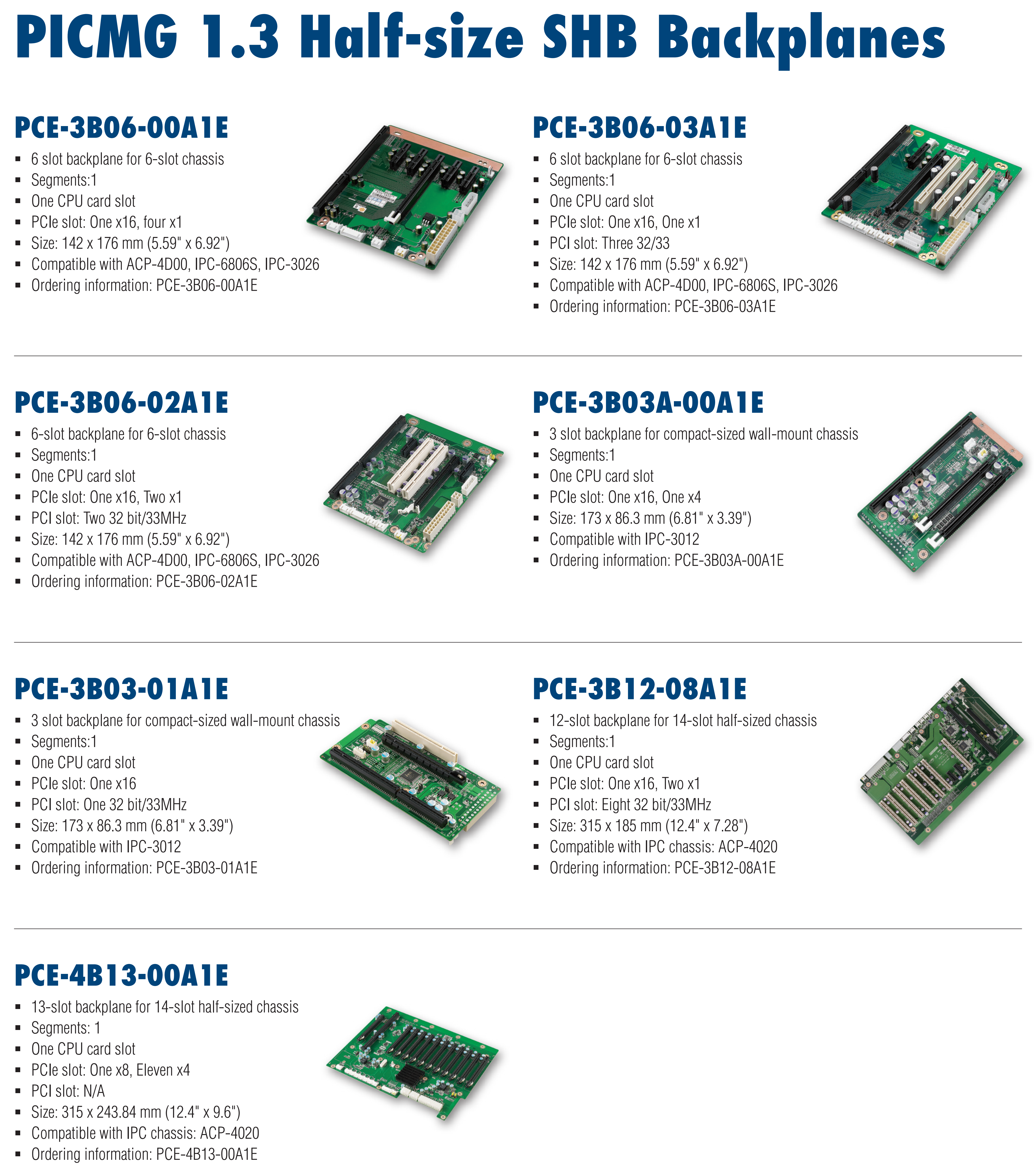 PICMG1.3半长-PCE-4B13-Half-SizeSBCBackplanes_DS-09.13.1720171006163926_01_副本_副本