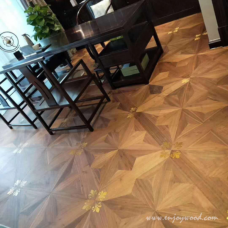 Brass inlay wood flooring marble inlay wood flooring-Enjoywood