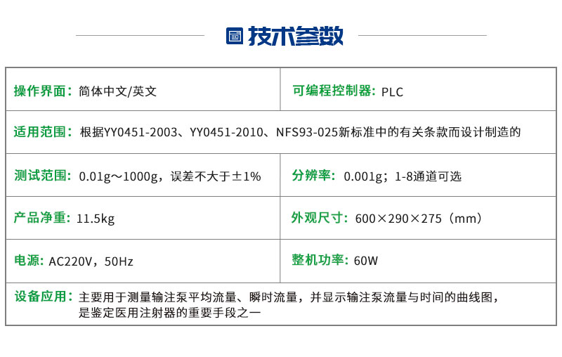 输注泵流量测试仪 