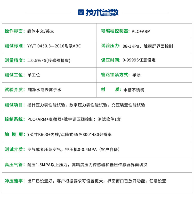 球囊充压装置综合性能测试仪