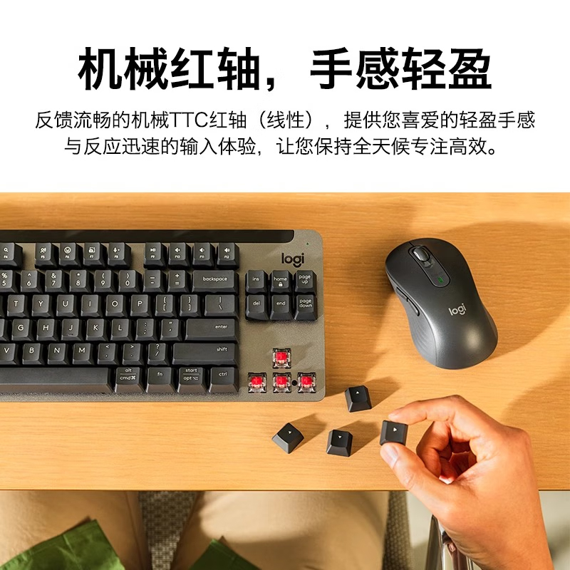 罗技-LogitechMK855无线蓝牙键盘鼠标套装办公无线键鼠套装红轴机械键盘双模Mac便携K855键盘M750无线蓝牙鼠标MK855黑色【图片价格品牌报价】-京东-主图-05