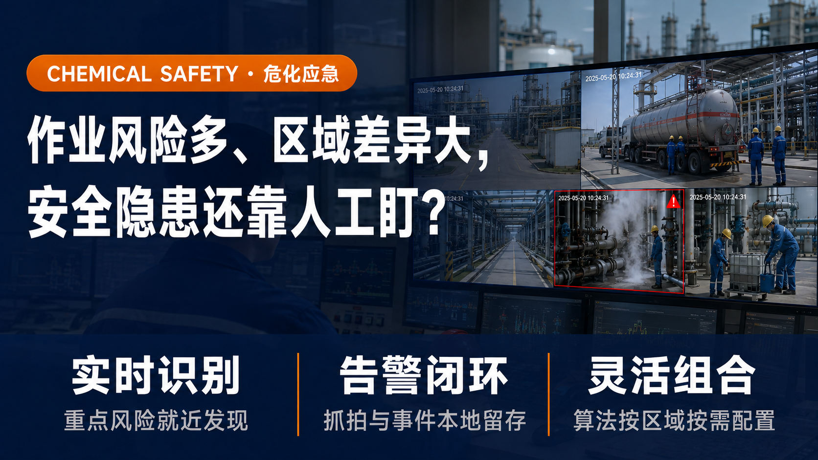 危化园区边缘智能分析应用示意图