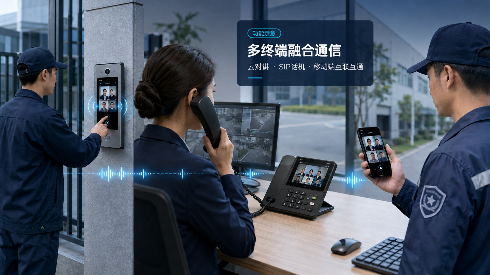 IP话机与广播调度界面
