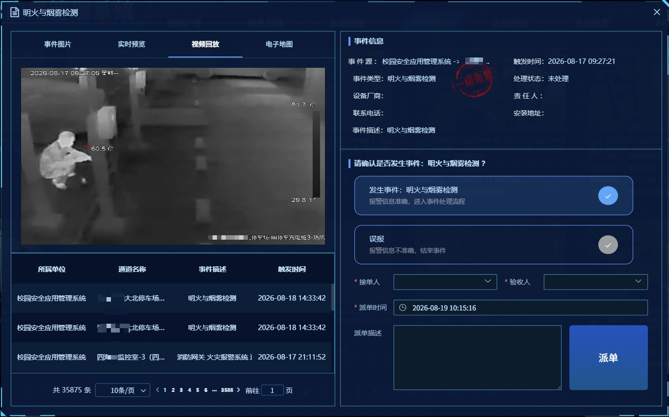 火警关联视频复核