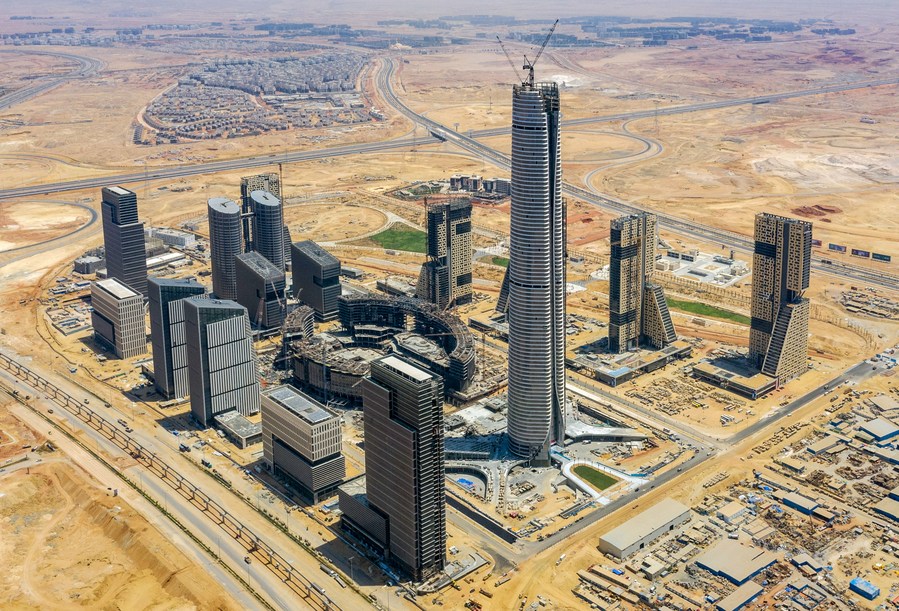 The Central Business District (CBD) project in Egypt's New Administrative Capital, which was constructed by China State Construction Engineering Corporation (CSCEC), July 19, 2022. /CSCEC Egypt
