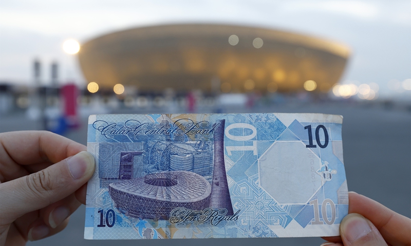 Lusail Stadium, the main venue for 2022 World Cup, is featured on the new 10-riyal banknote of Qatar. China Railway Construction Corporation (CRCC) participated in the construction of the stadium. /VCG
