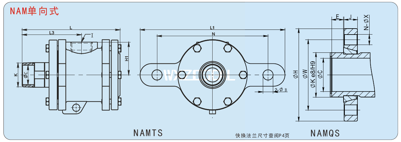 NAM双球面蒸汽旋转接头-单向式