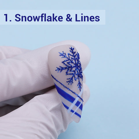 snowflakes and lines design