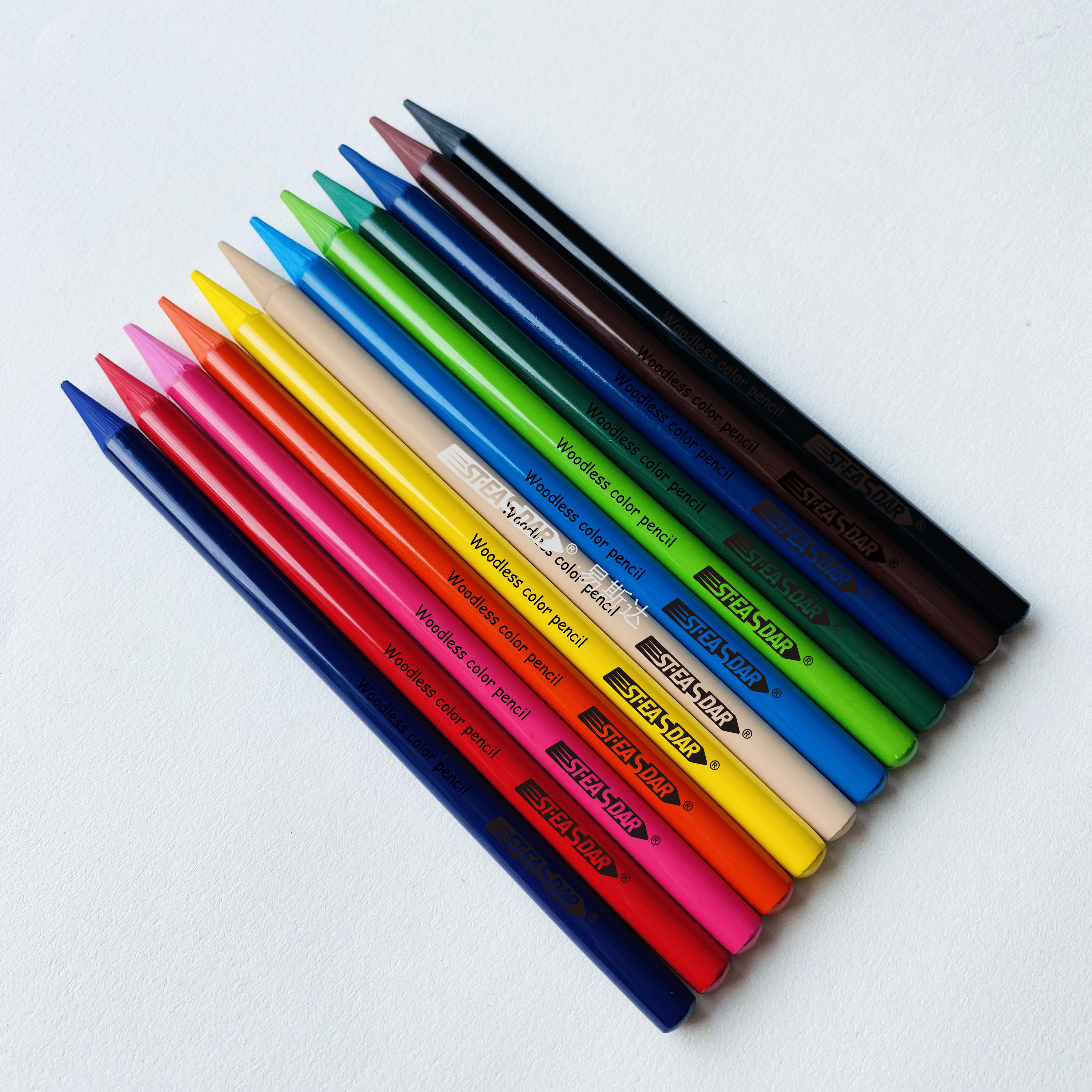 9337112 12C Best quality round woodless color pencil enterprise official website