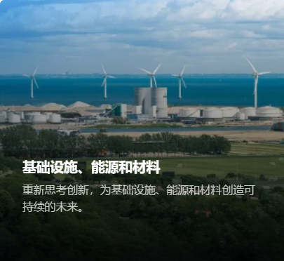 重新思考创新，为基础设施、能源和材料创造可持续的未来。