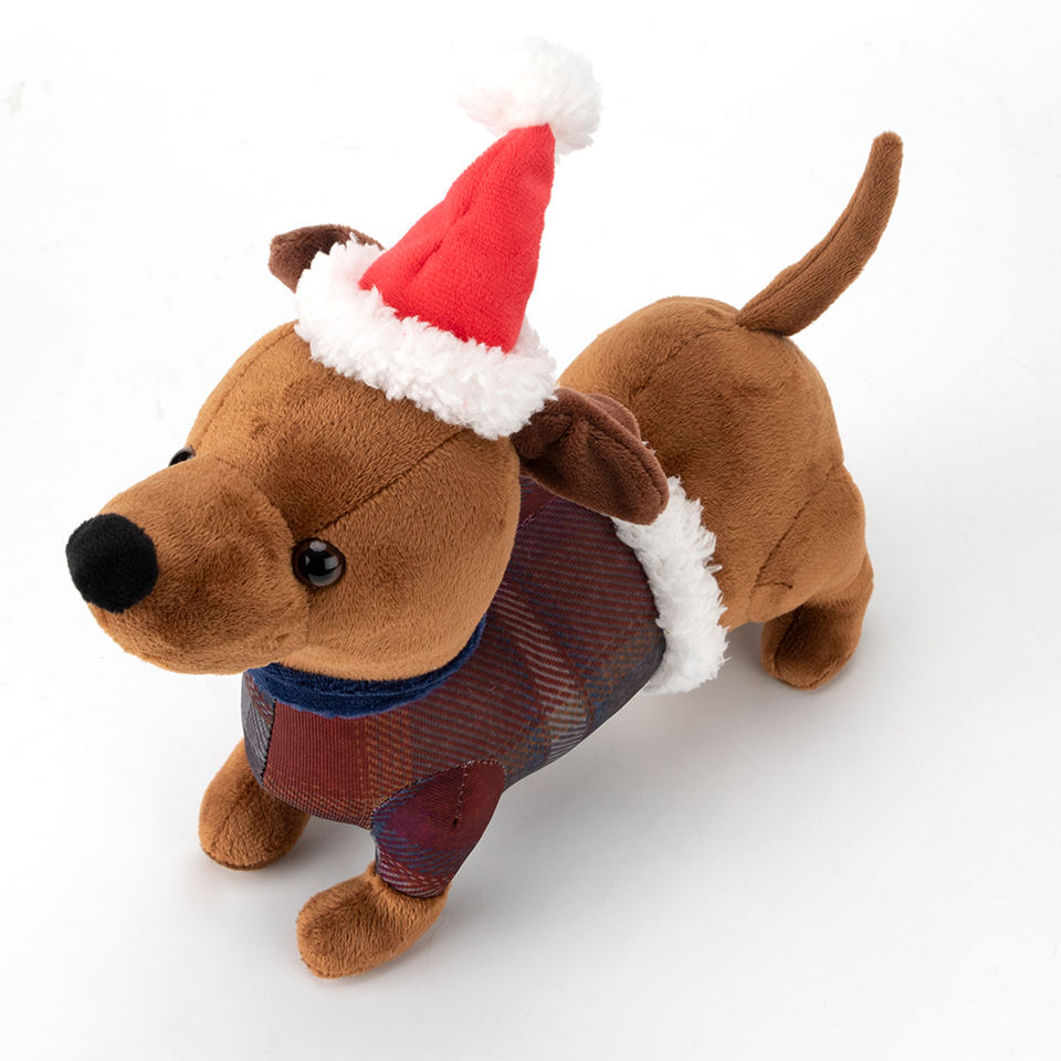 BSCIShenzhenManufacturerIndoorChristmasDecorationDachshundDogToy2