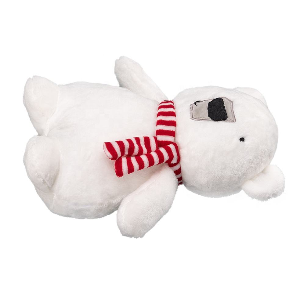 OEMSoftBearCustomPlushWhiteToyBearwithRedScarfPolarBear3