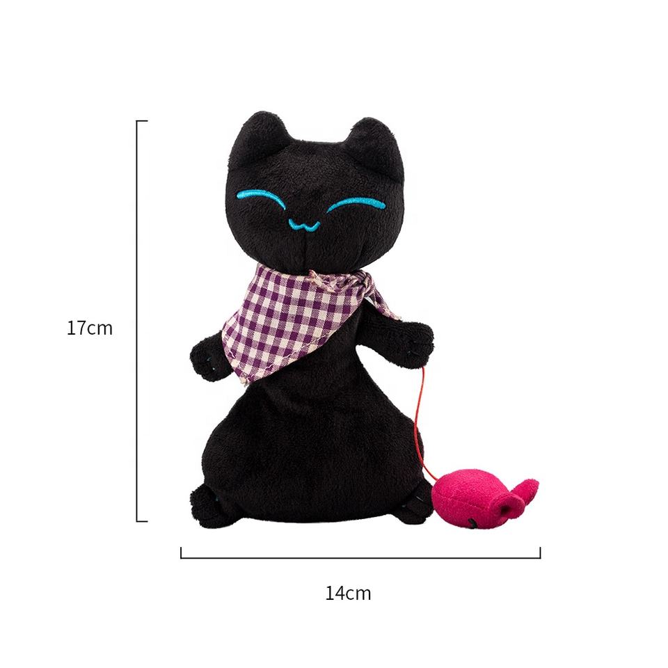 OsosdePelucheKawaiiPlushCatCustomBlackandPinkCatPlush6