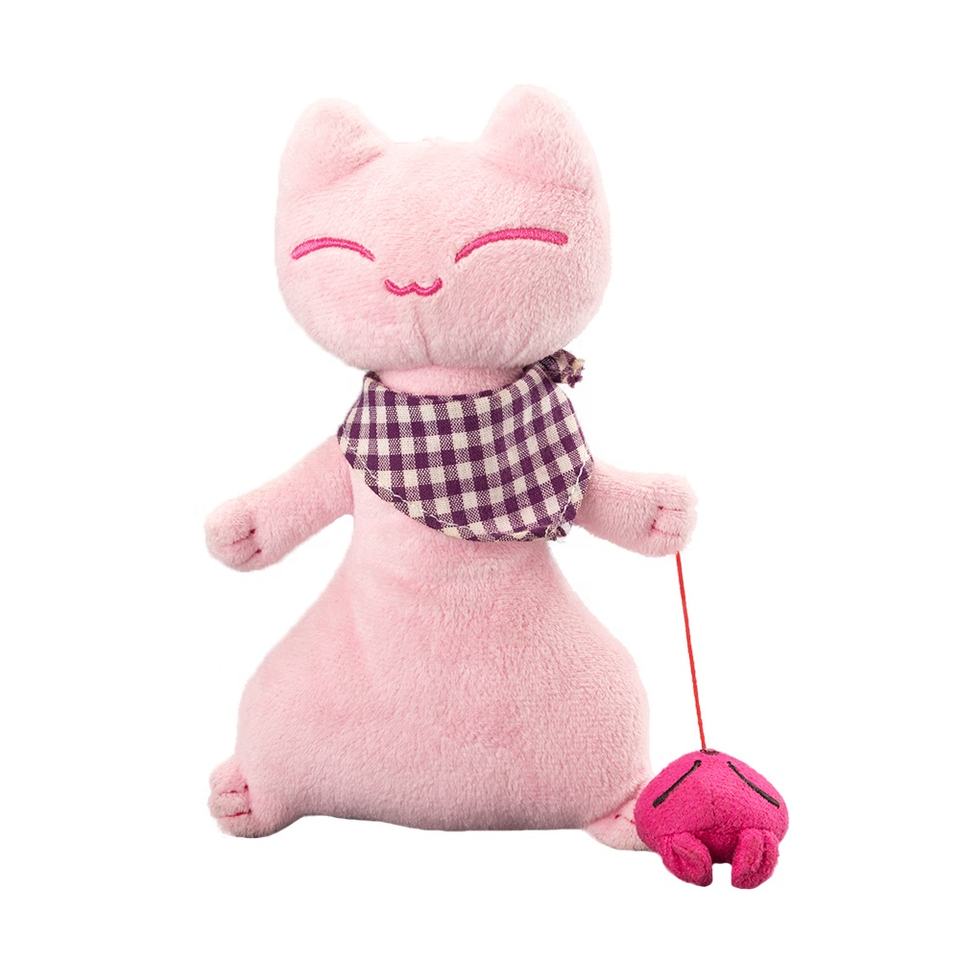 OsosdePelucheKawaiiPlushCatCustomBlackandPinkCatPlush2