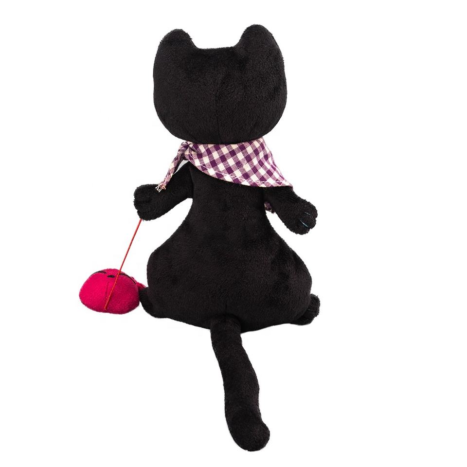 OsosdePelucheKawaiiPlushCatCustomBlackandPinkCatPlush5