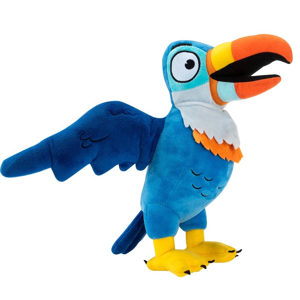 AnimalSoftToyPlushStuffedBlueCustomBirdToyParrot2