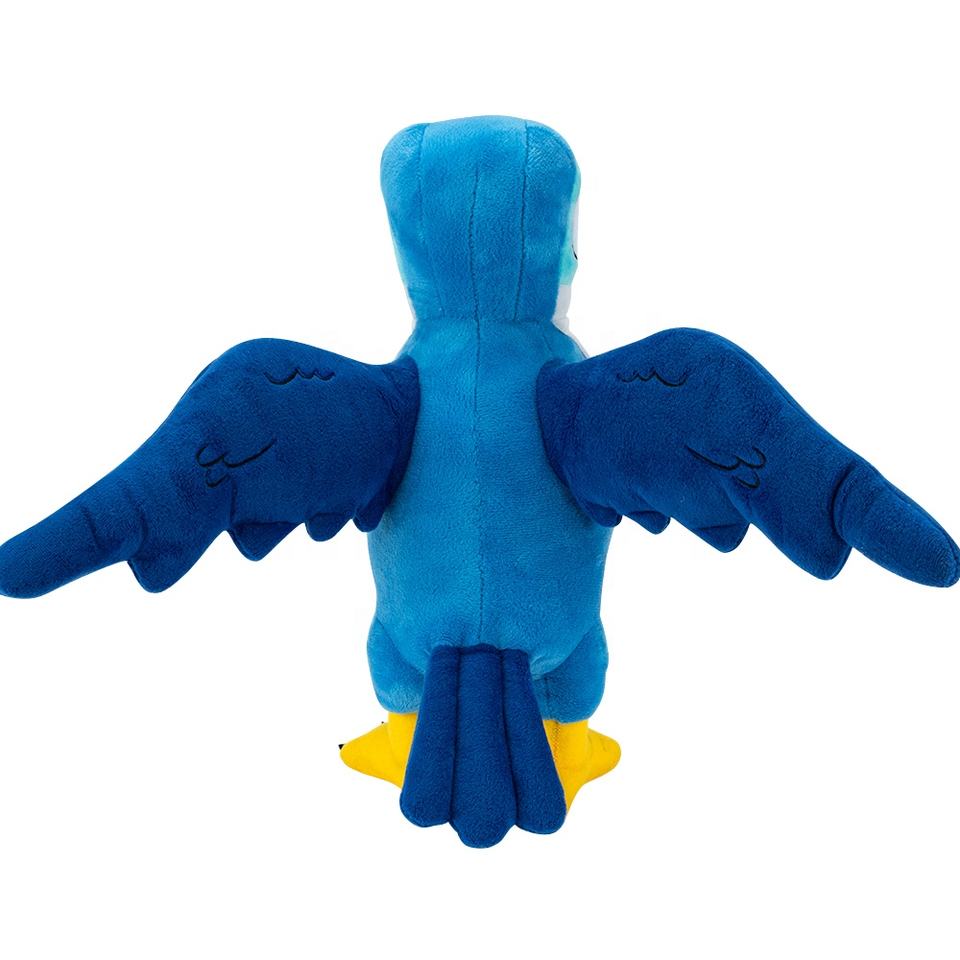 AnimalSoftToyPlushStuffedBlueCustomBirdToyParrot3