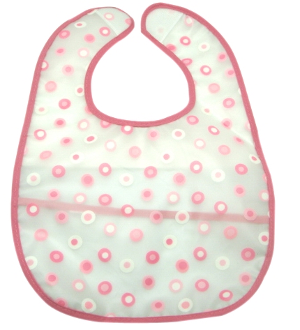 PinkDottedWaterproofBabyGirlBandana2