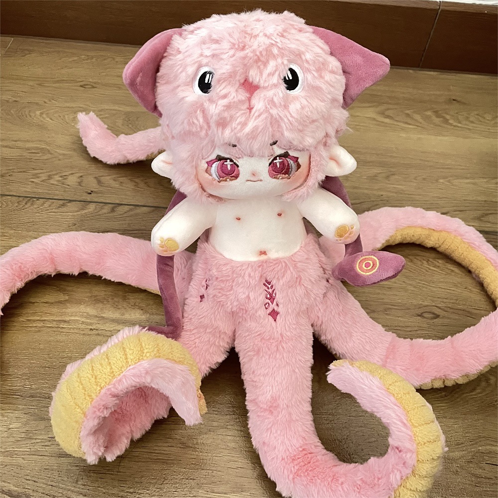 OctopusBodyCottonDollSpecialBodyExtraLongTentaclesQVersionStarDollPlushToy01