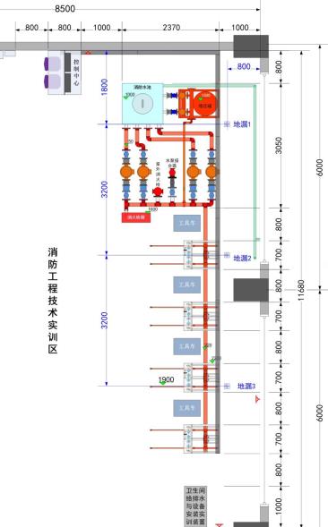 KYFP-6200GL-02 甘洛县职业技术学校-消防实训室设备布局图（WGR已审定） 2023-2-16