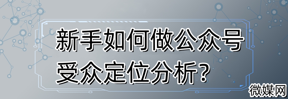 新手如何做公众号受众定位分析?-企业官网