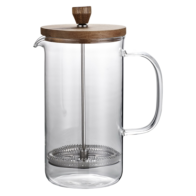 Borosilicate Glass French Press Cafetiere Wood Top-企业官网