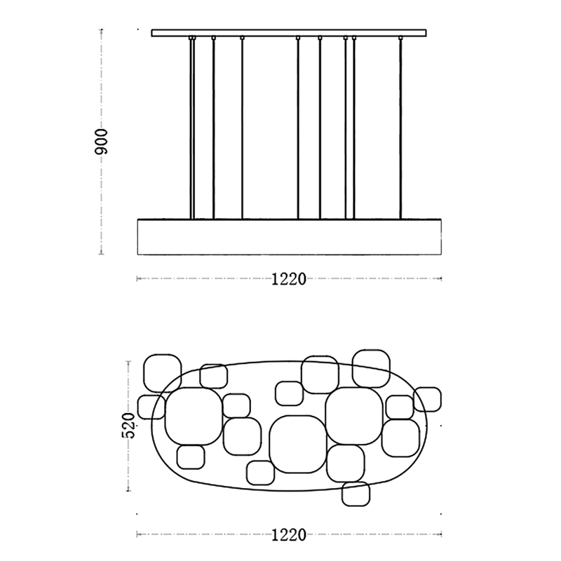 CH-0044-CH-0044客厅吊灯意式轻奢现代风格项目非标定制灯具Livingroomchandelier,Italianlightluxury,modernstyleproject,non-standardcustomlamps-2