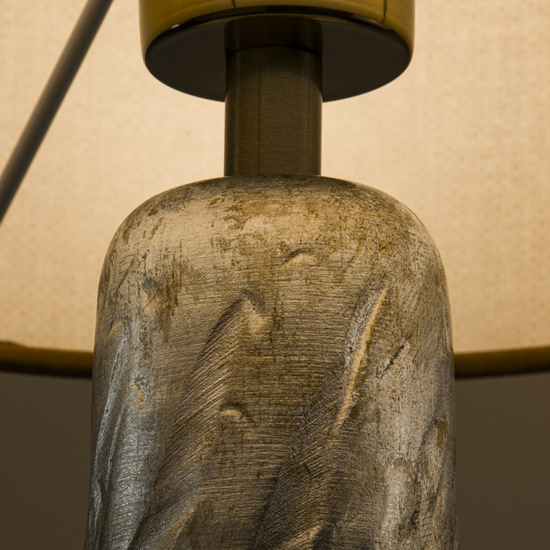 DL-0145-EchoClayTableLamp·EtchedSilverSkin雕纹银釉台灯中古台灯DL-0145-6