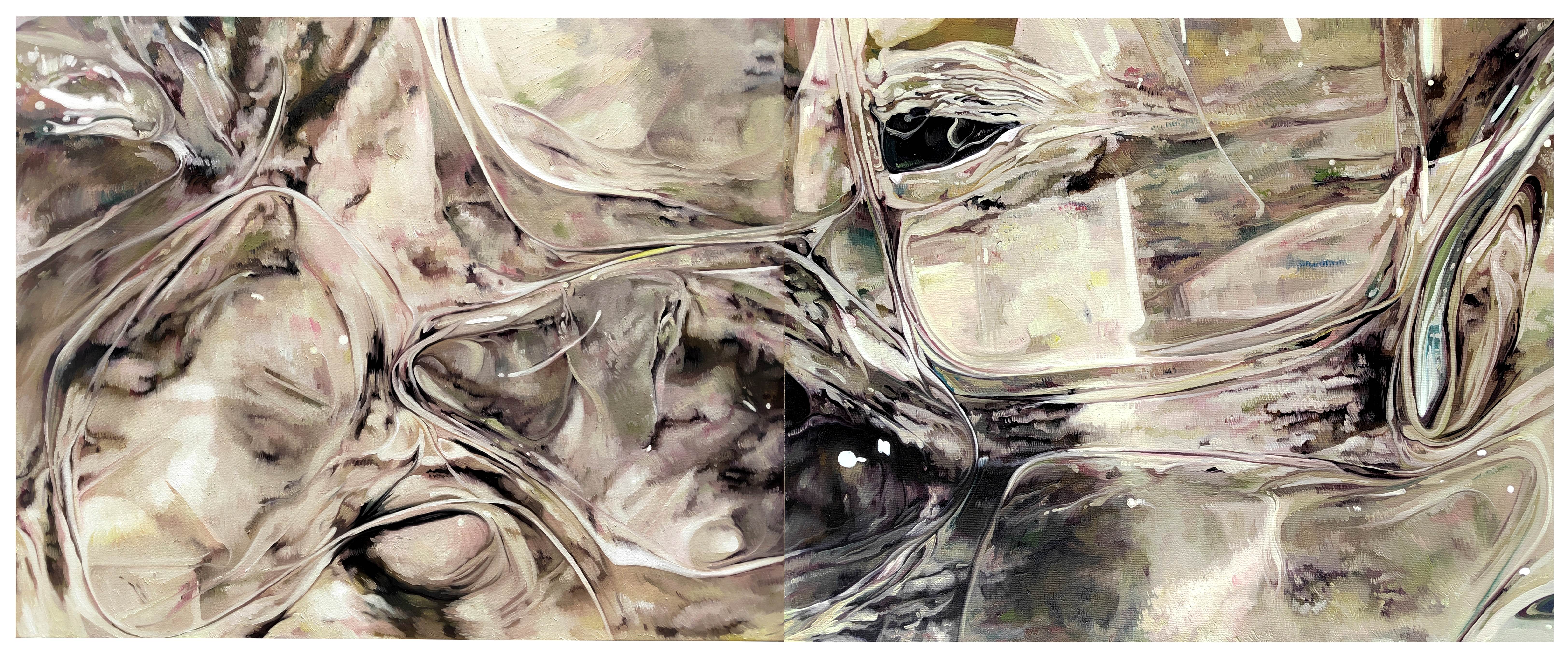 黄海清-冰镇山水2312-1布面油画300x120cm2023-2024