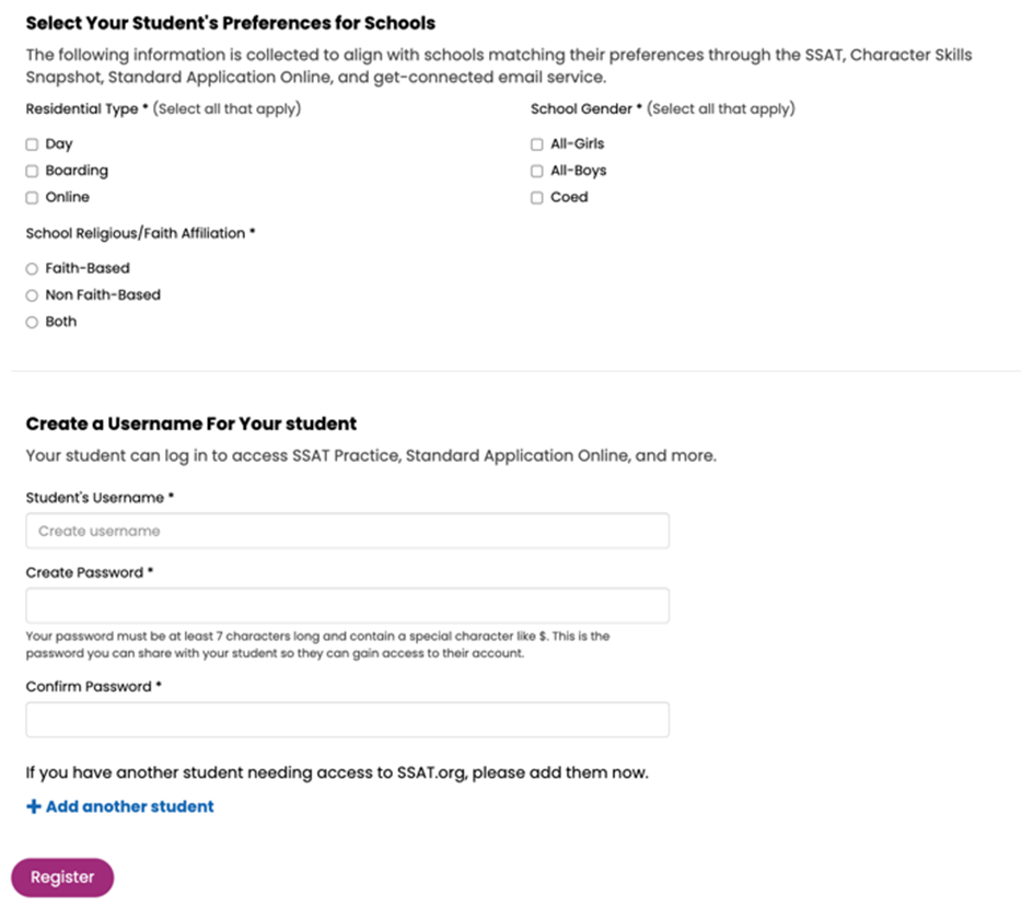 SSAT全球学生报名流程
