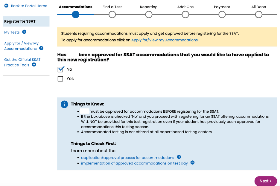 SSAT考试报名流程