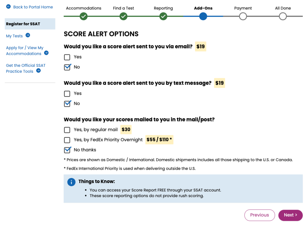 SSAT考试报名流程