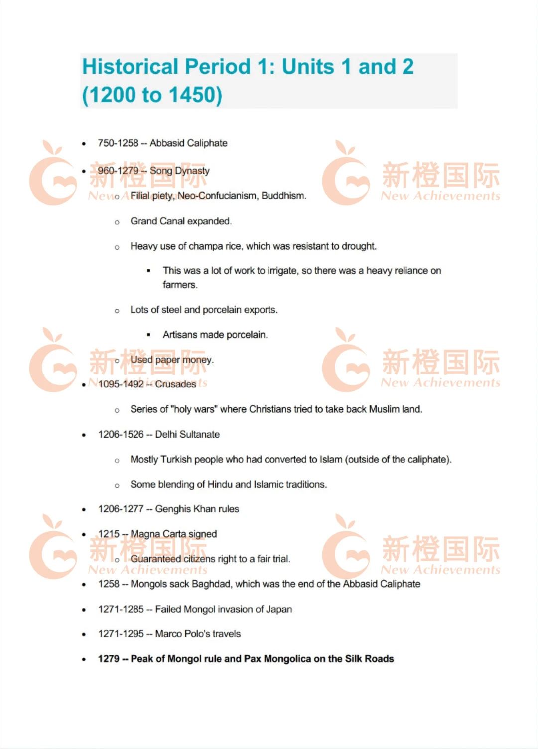 AP历史课程培训