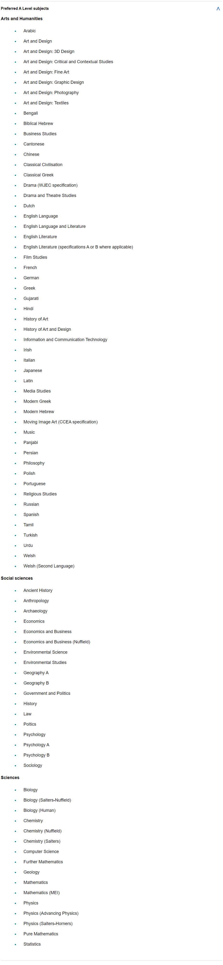 2025年A-Level选课指南