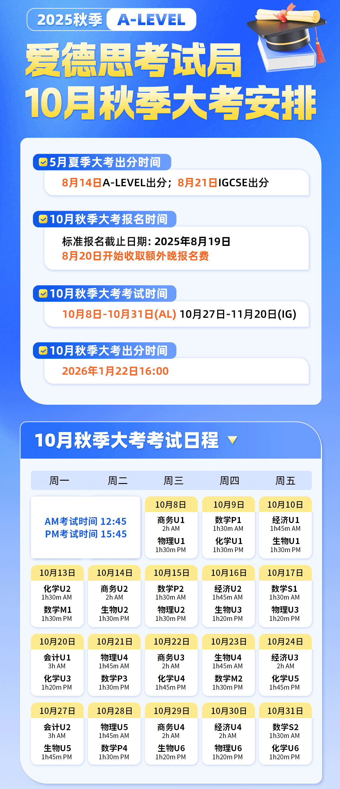 爱德思2025秋季大考