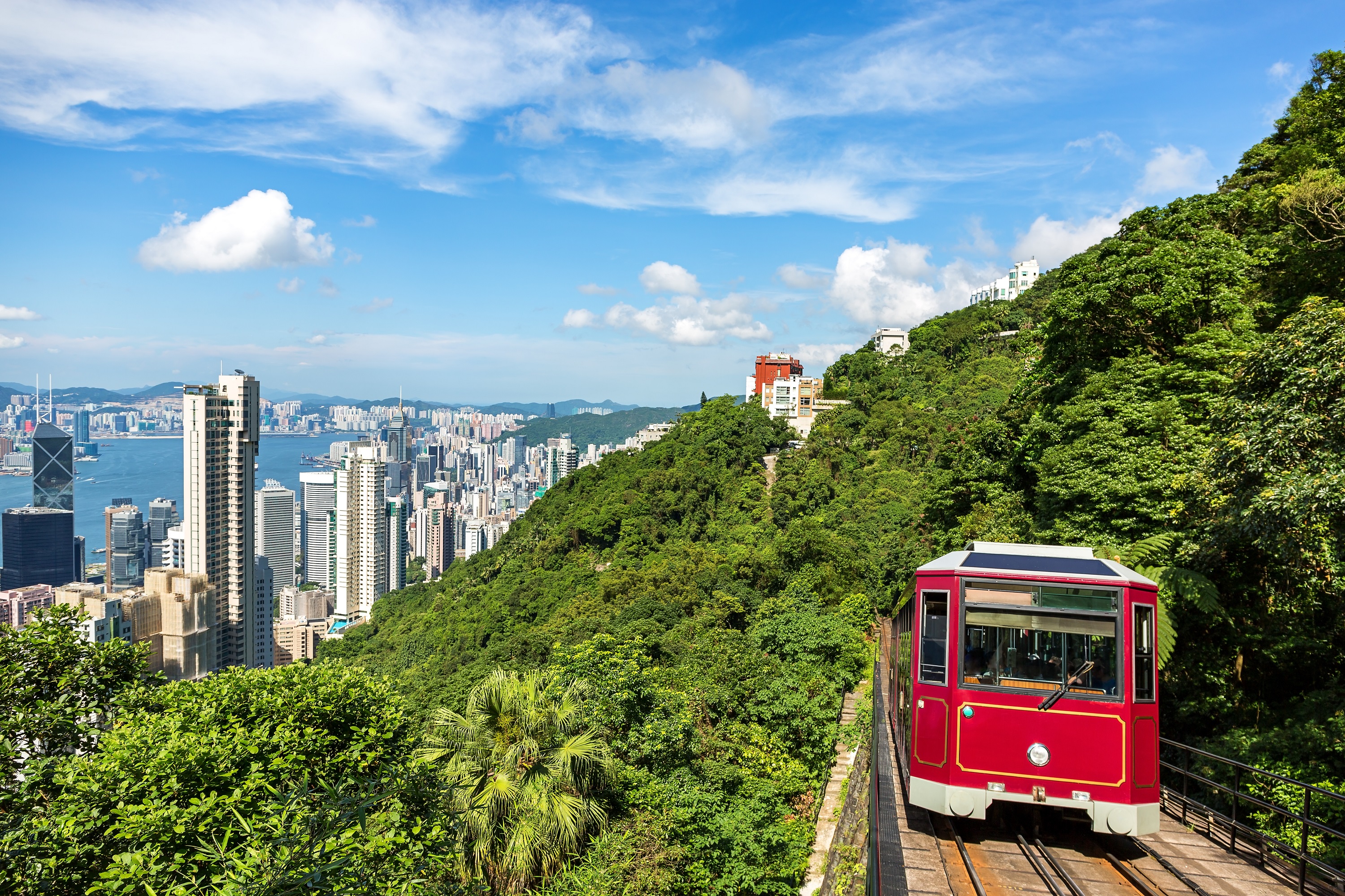 花瓣素材_香港山顶观光电车_147385898