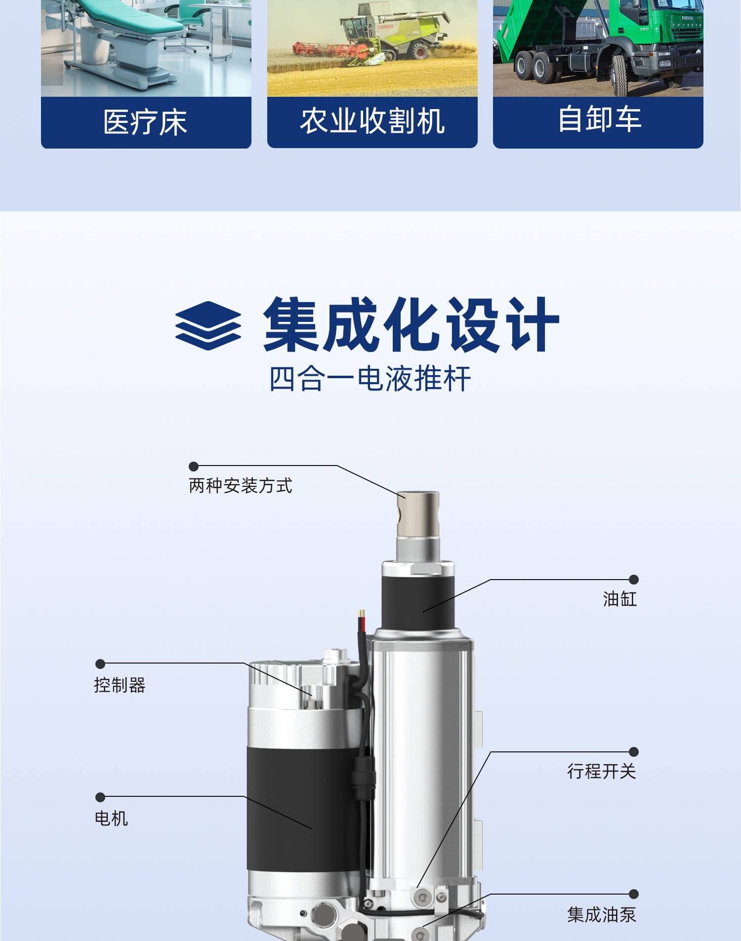 2T电动液压推杆-中山市罗滨森动力液压科技有限公司