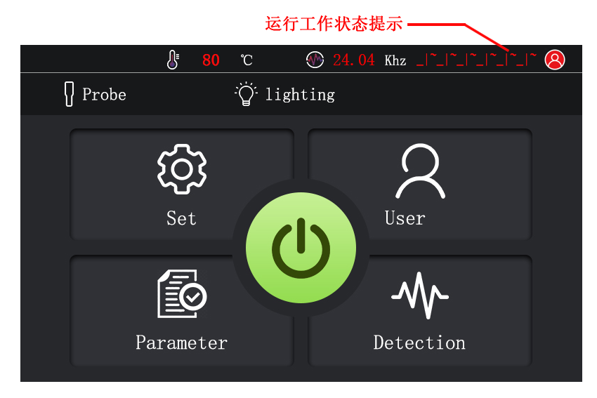 运行状态带文字