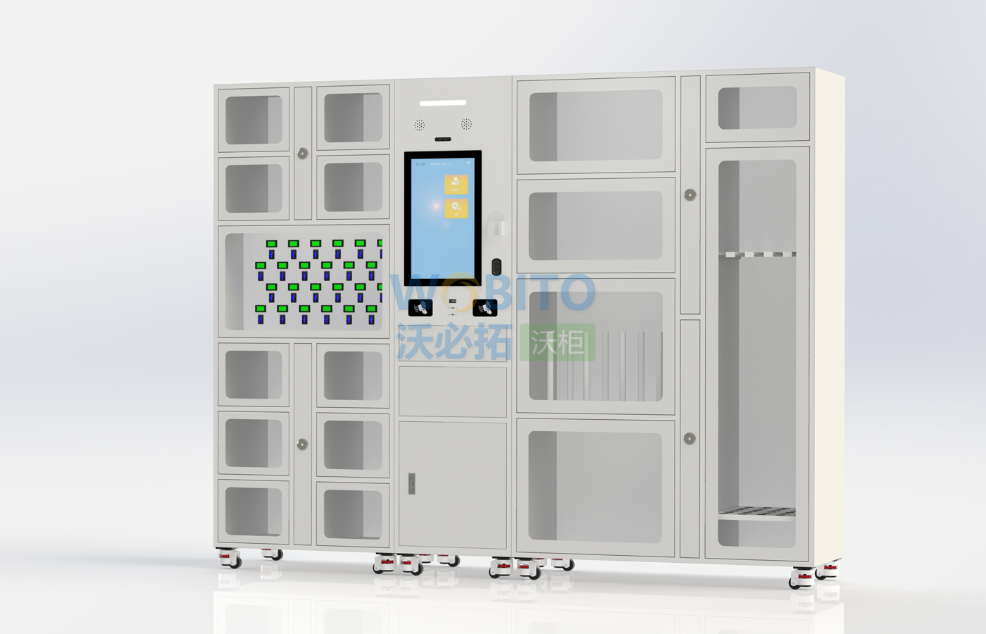 智能安全工具柜白色侧面