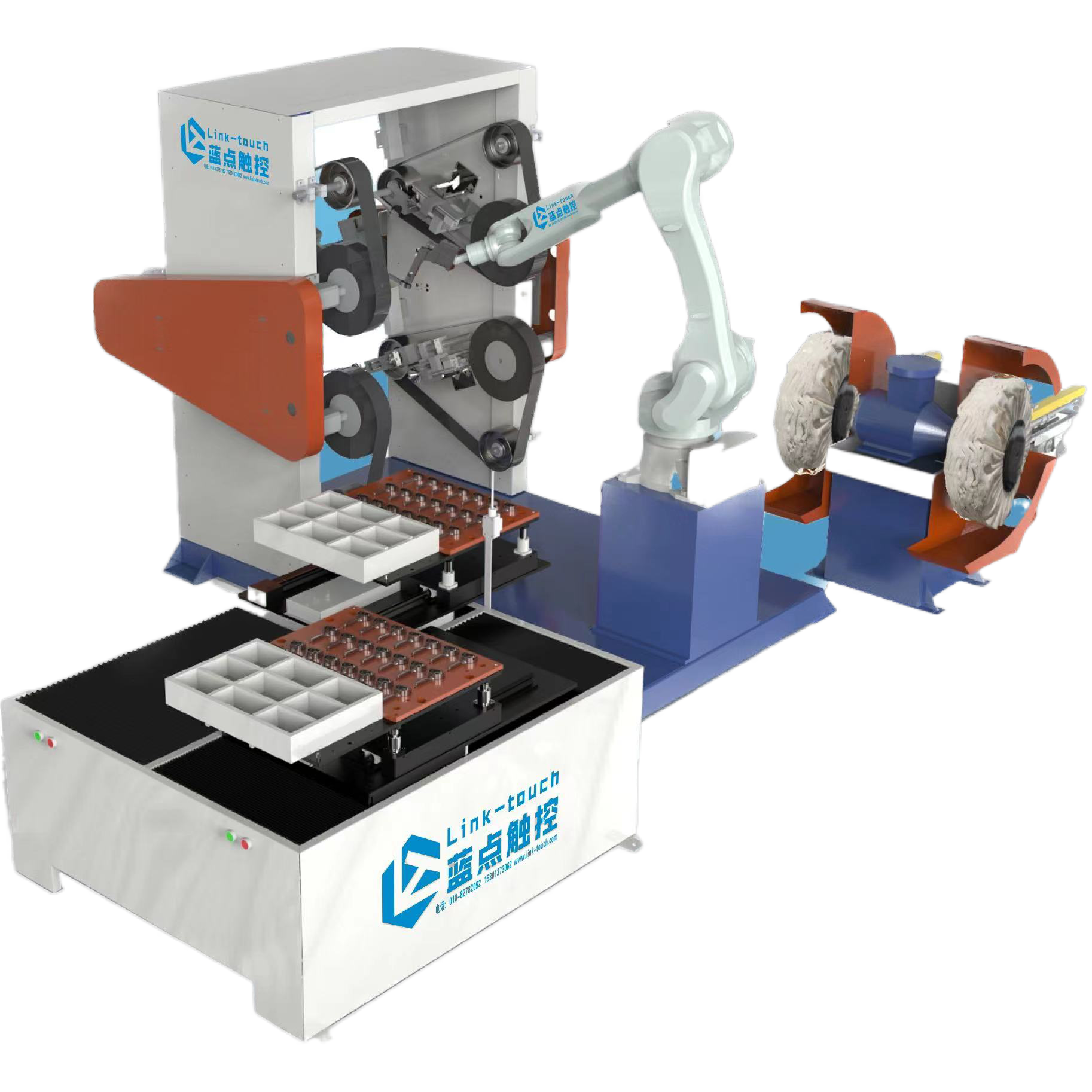 蓝点触控力控打磨工作站