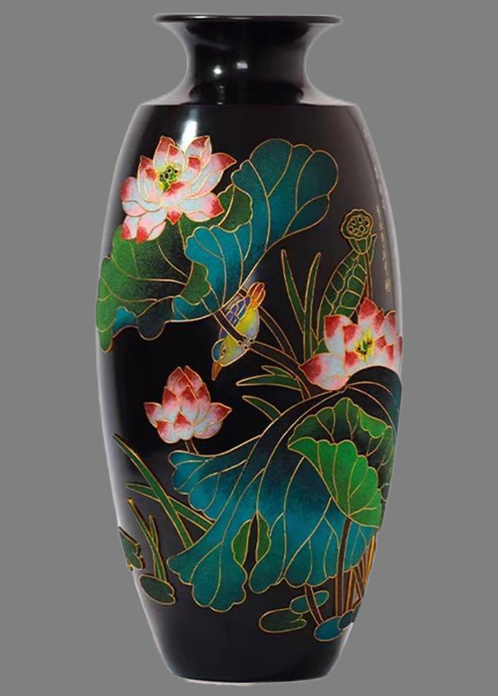 金丝荷花瓶