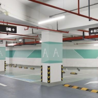 地库墙面分区喷漆