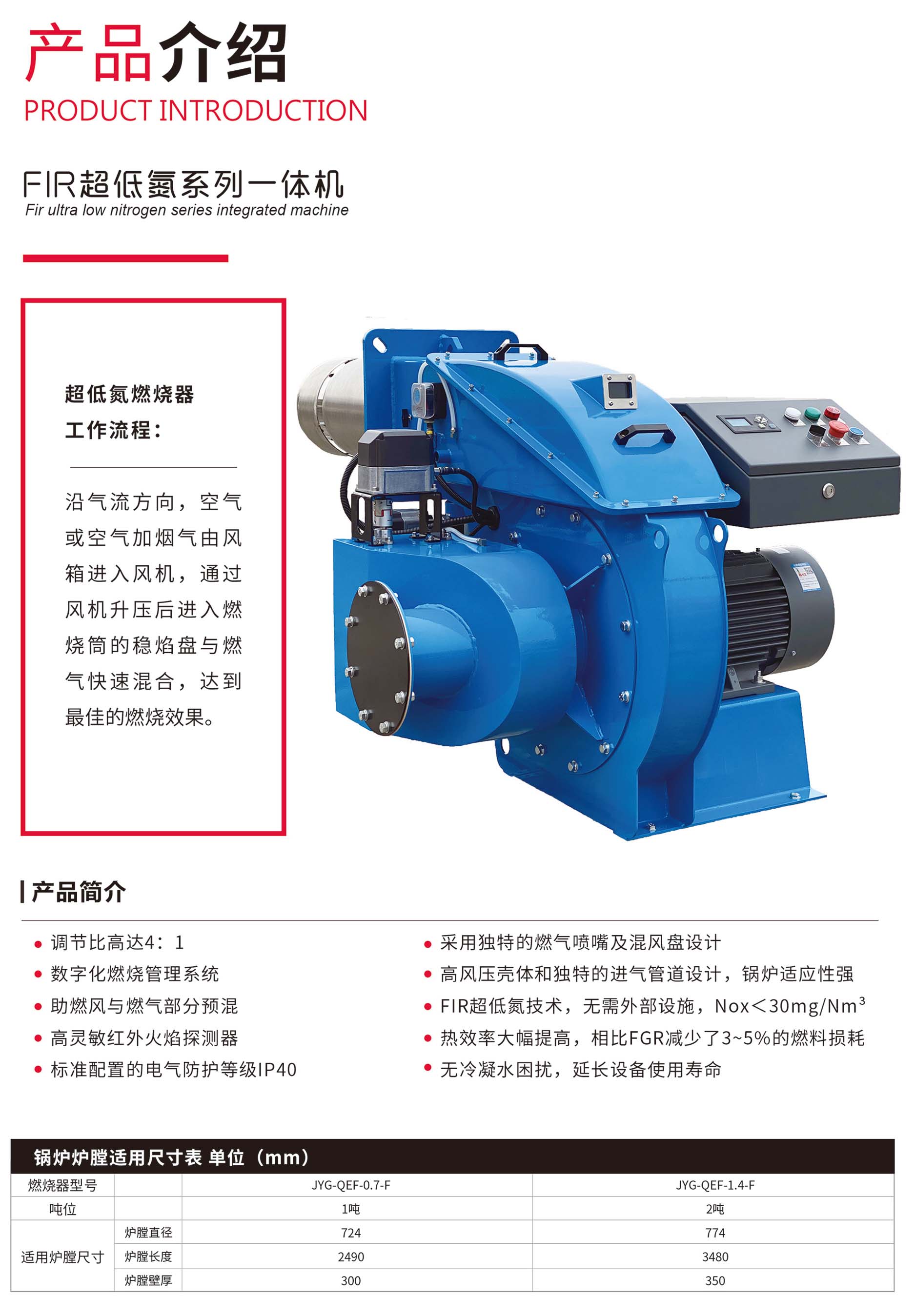 【1t-2t】超低氮天然气燃烧器一体机1