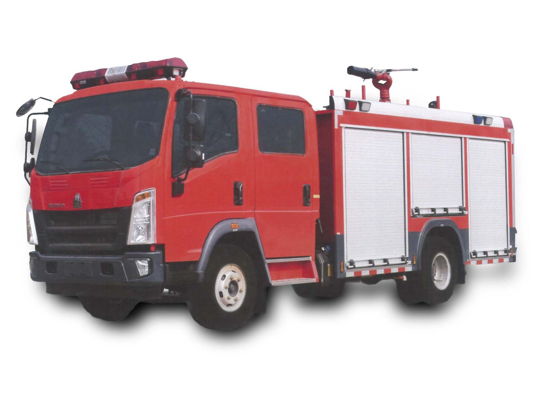 5100GXFSG-GXFPM40型重汽4.0T水罐泡沫消防车-内藏罐