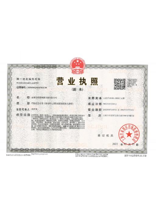 吉祥全控股营业执照