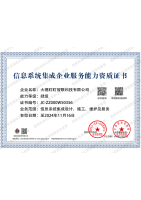 信息系统集成企业服务能力资质证书
