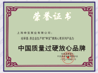 中国质量过硬放心品牌证书